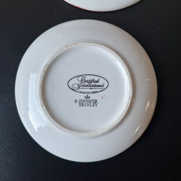Jennifer Brinley Certified International Cheese/Wine Small Pitcher  Snack Plates - Picture 14 of 16